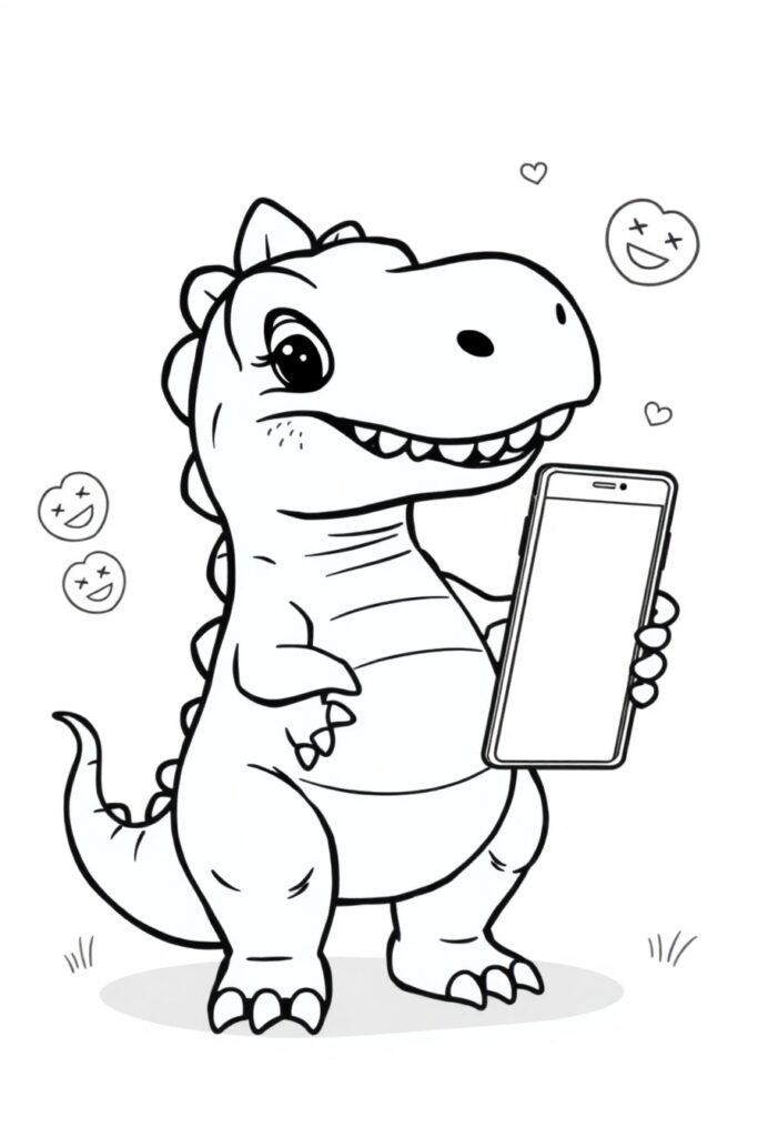 Baby T-Rex Coloring Pages